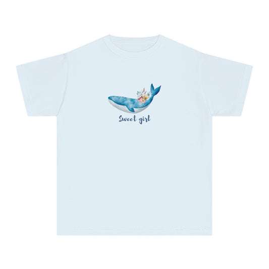 "Sweet Girl Whale" Youth Midweight Tee