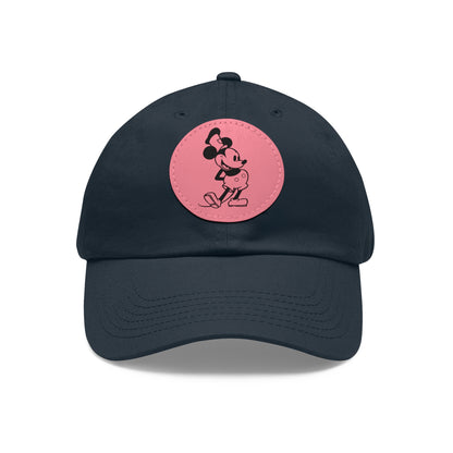 "Steamboat Willie" Dad Hat with Leather Patch (Round)