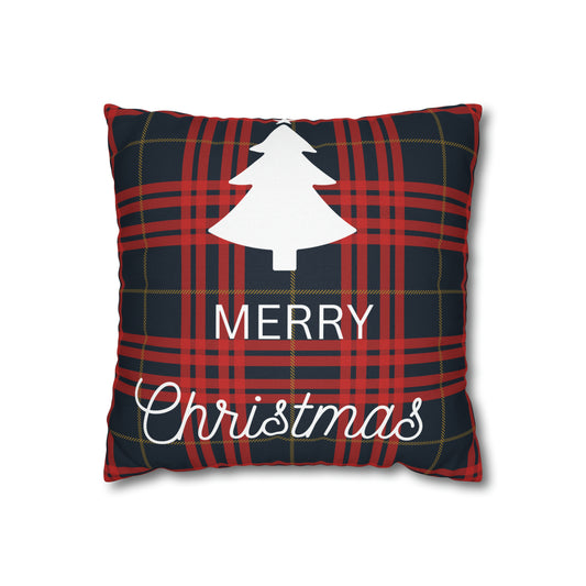 " Merry Christmas" Spun Polyester Square Pillow Case