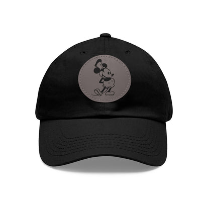 "Steamboat Willie" Dad Hat with Leather Patch (Round)