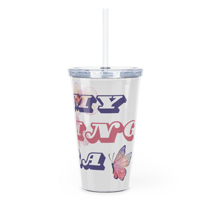 “In My Spring Era” Plastic Tumbler with Straw