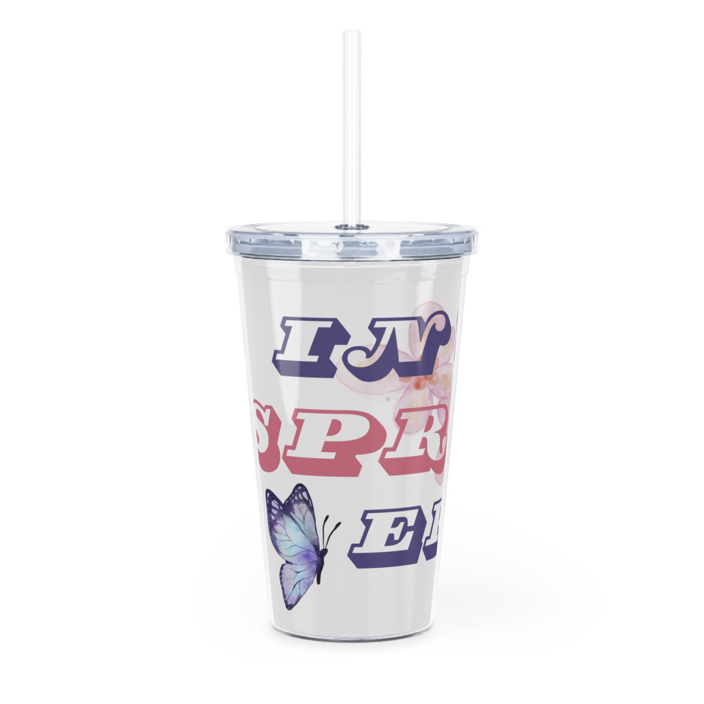 “In My Spring Era” Plastic Tumbler with Straw