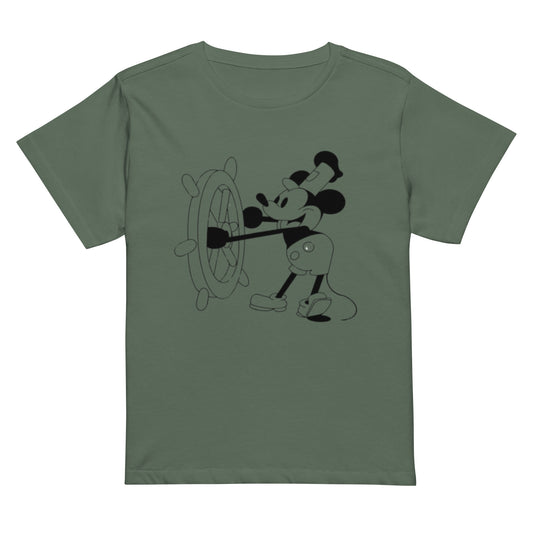 "Steamboat Willie' Women’s high-waisted t-shirt