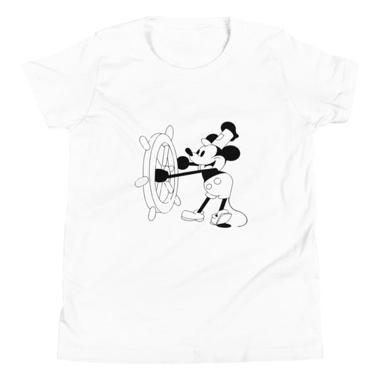 "Steamboat Willie" Youth Short Sleeve T-Shirt